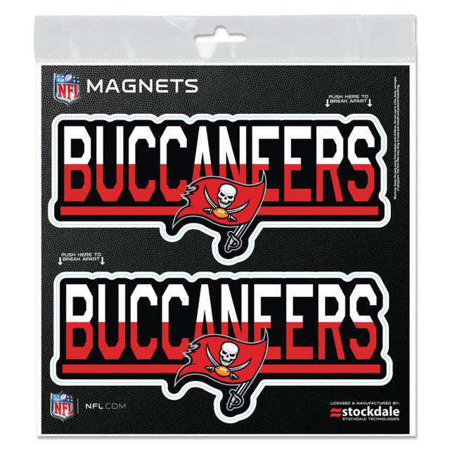Imanes para exteriores de 6" x 6" de los Tampa Bay Buccaneers en color DUO