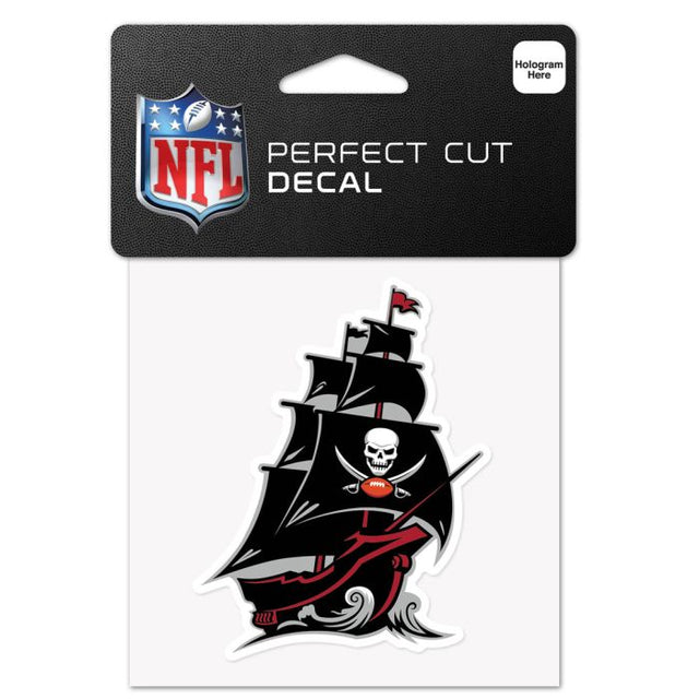 Calcomanía de color de corte perfecto con el logotipo secundario de los Tampa Bay Buccaneers, 4" x 4"