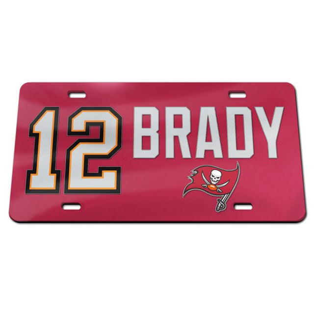 Tampa Bay Buccaneers Specialty Acrylic License Plate Tom Brady