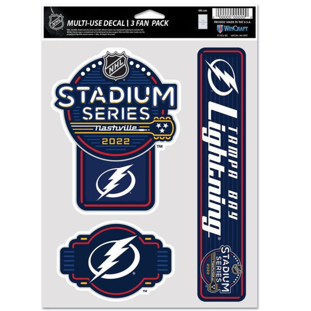 Paquete multiusos para 3 fanáticos de la serie Stadium de Tampa Bay Lightning