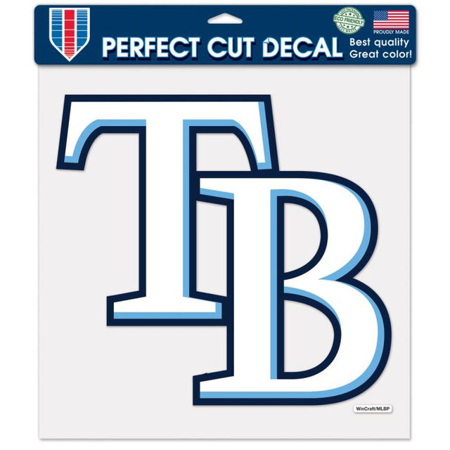 Calcomanía de color de corte perfecto de los Tampa Bay Rays de 12" x 12"