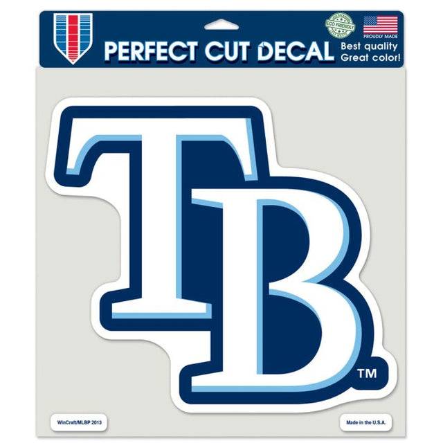 Calcomanía de color de corte perfecto de los Tampa Bay Rays de 8" x 8"