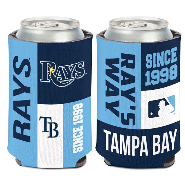 Enfriador de lata con bloques de colores de Tampa Bay Rays, 12 oz.