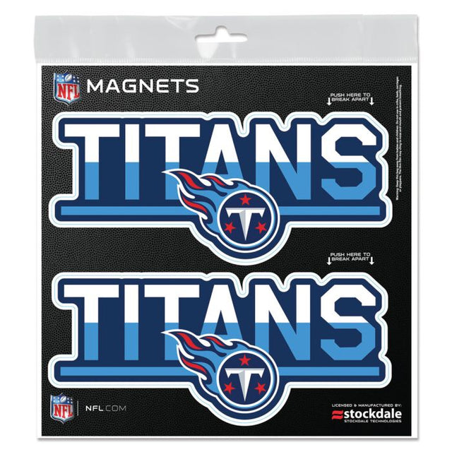 Tennessee Titans COLOR DUO Outdoor Magnets 6" x 6"