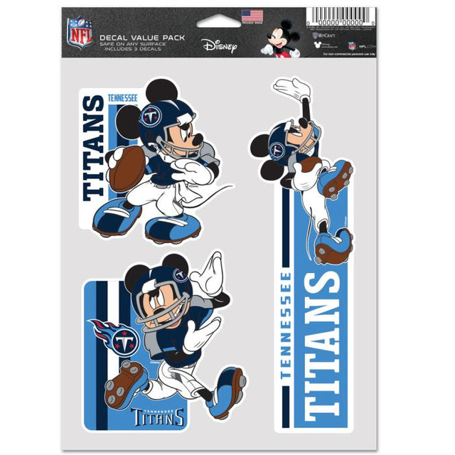 Paquete de 3 ventiladores multiusos de Tennessee Titans / Disney Mickey Mouse