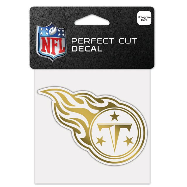 Tennessee Titans Gold Decal Metallic 4" x 4"