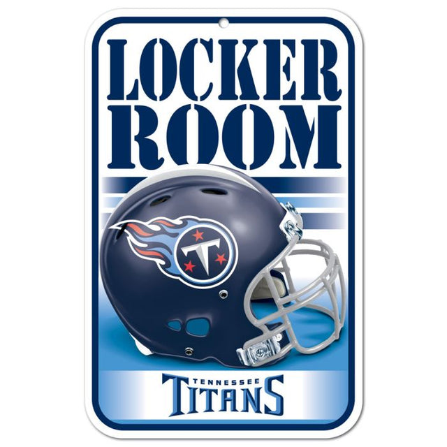 Tennessee Titans Locker Room Plastic Sign 11" x 17"