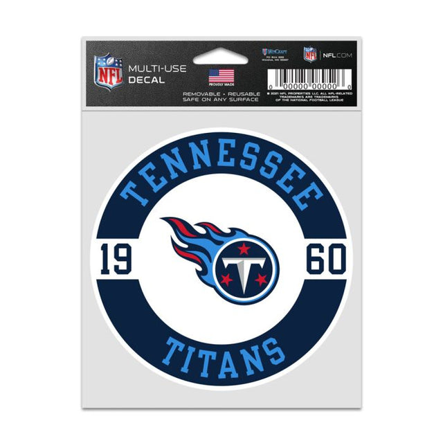 Calcomanías para fanáticos con parches de Tennessee Titans de 3,75" x 5"