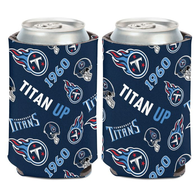Enfriador de lata con estampado disperso de Tennessee Titans, 12 oz.