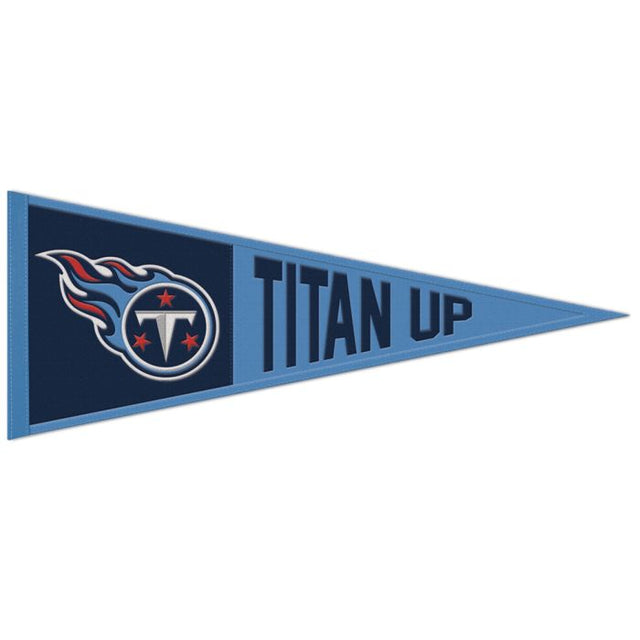 Banderín de lana con el eslogan de los Tennessee Titans, 13" x 32"
