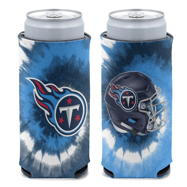 Enfriador de latas delgado de 12 oz con teñido anudado de Tennessee Titans