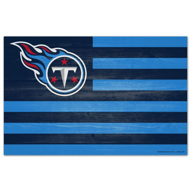 Letrero de madera de Tennessee Titans de 11" x 17" y 1/4" de grosor