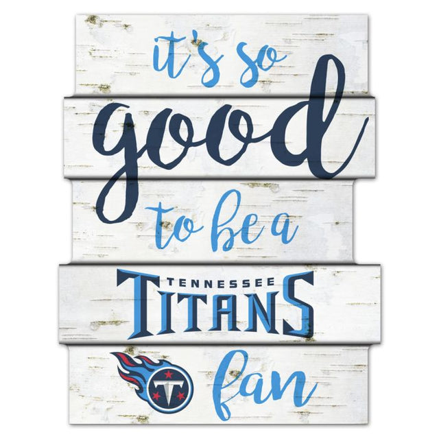 Letrero de madera de los Tennessee Titans de 11" x 14"