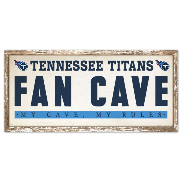Letrero de madera de Tennessee Titans de 8" x 17"