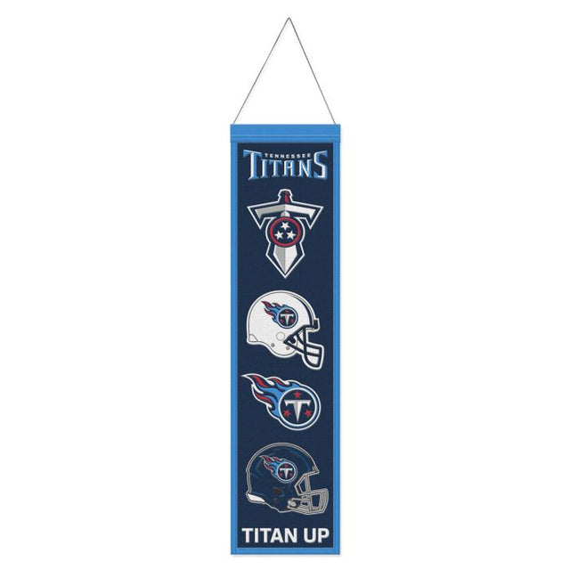 Bandera de lana de los Tennessee Titans de 20 x 81 cm
