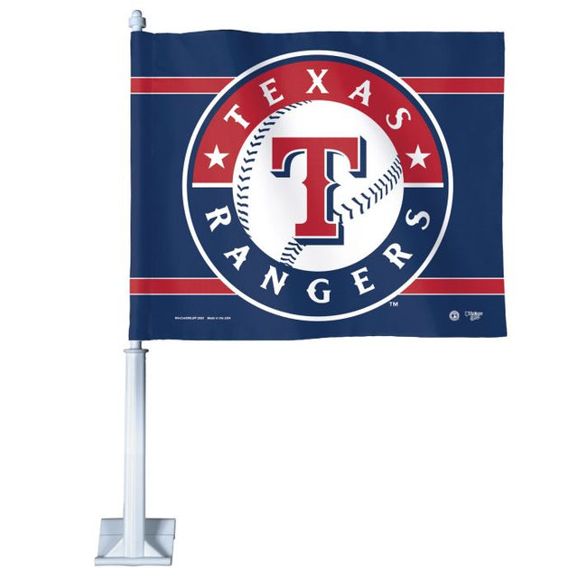 Bandera para auto de los Texas Rangers de 11,75" x 14"