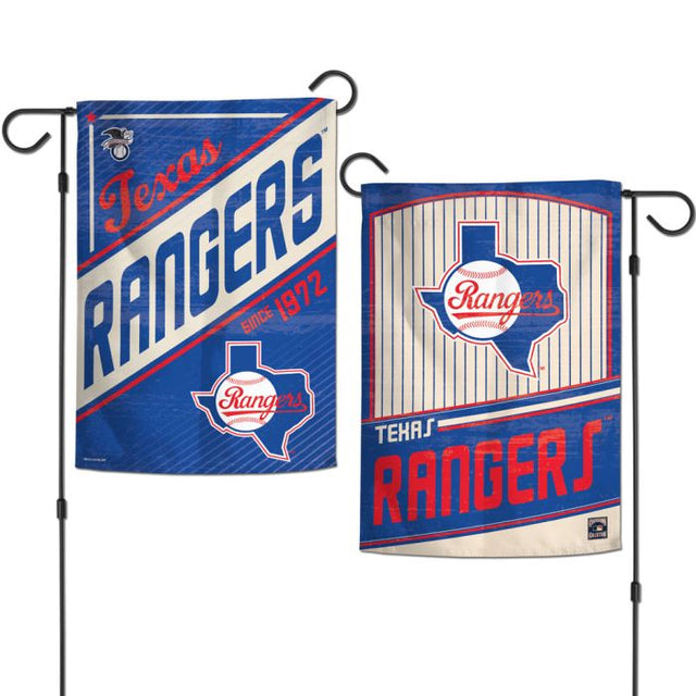 Banderas de jardín de los Texas Rangers/Cooperstown, de 2 lados, 12,5" x 18"