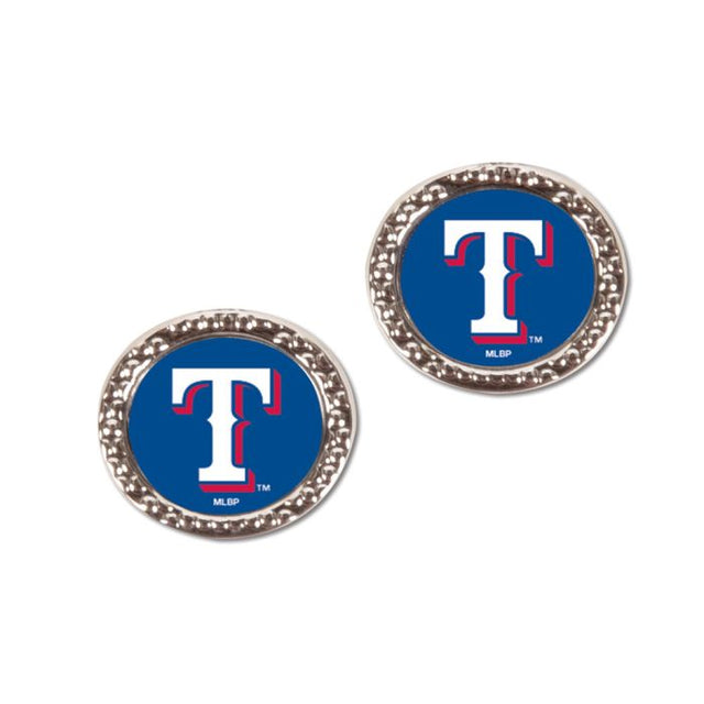 Pendientes de los Texas Rangers en cartulina redonda