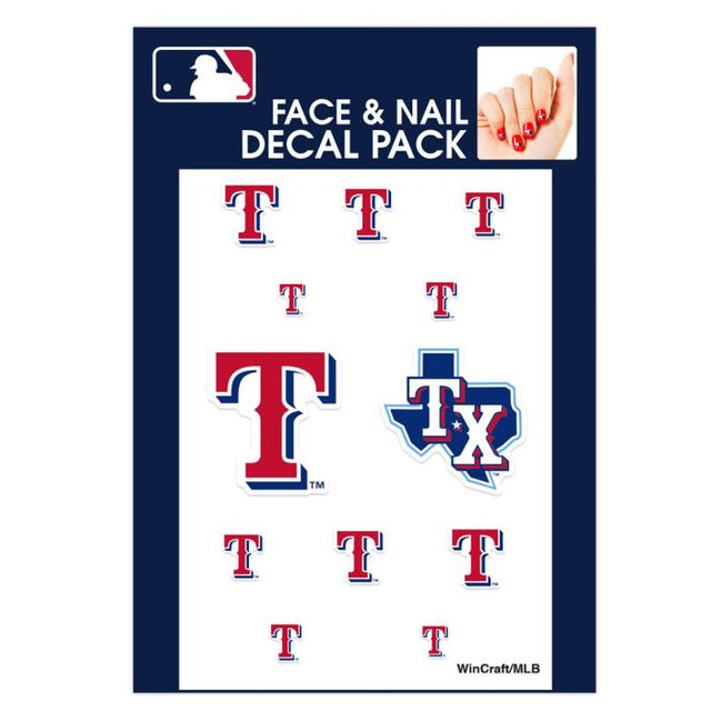 Calcomanías para uñas de los Texas Rangers