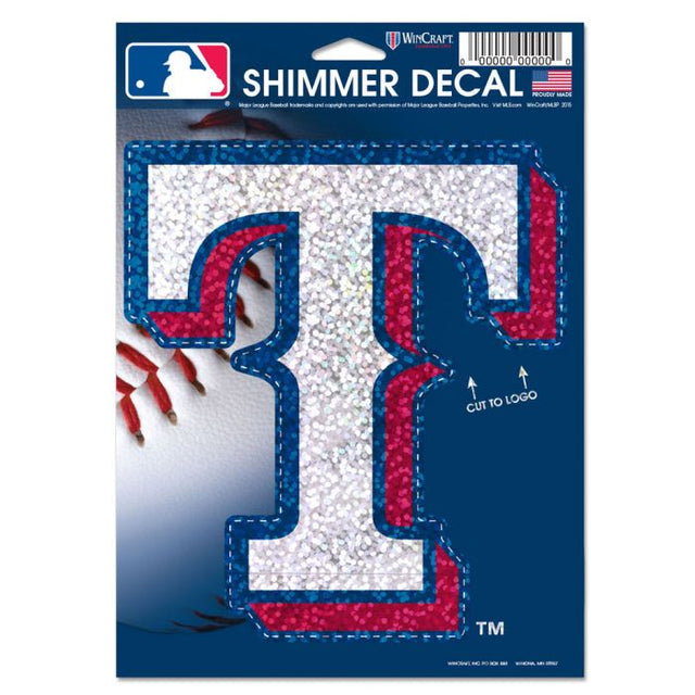 Calcomanías brillantes de los Texas Rangers de 5" x 7"