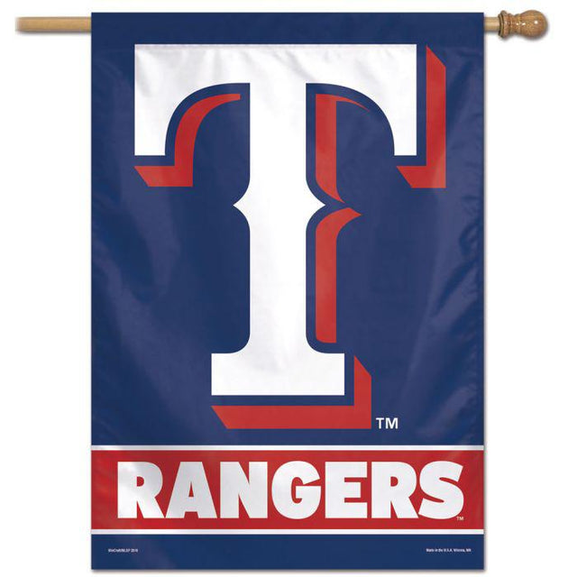 Bandera vertical de los Texas Rangers de 28" x 40"
