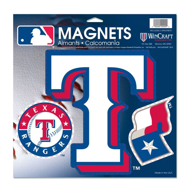 Imán de vinilo de los Texas Rangers de 11" x 11"