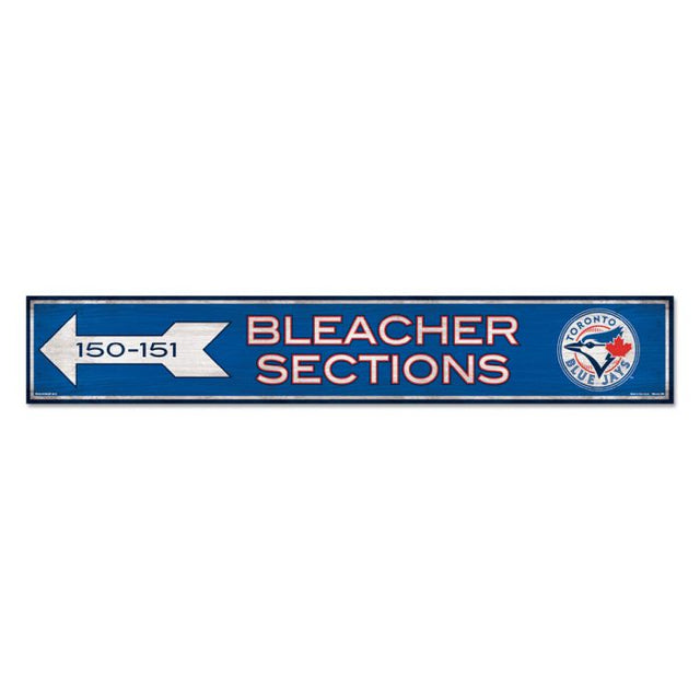 Letrero de madera SECTIONS de Toronto Blue Jays, 6" x 36", 3/8" de grosor