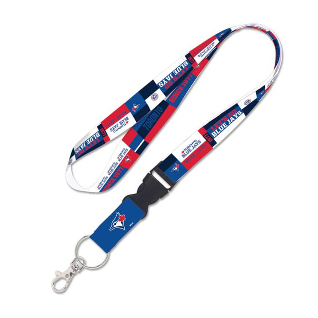 Toronto Blue Jays color block Lanyard w/detachable buckle 1"