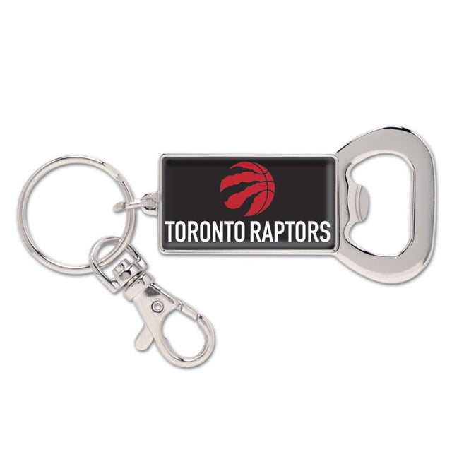 Llavero rectangular con abrebotellas de los Toronto Raptors