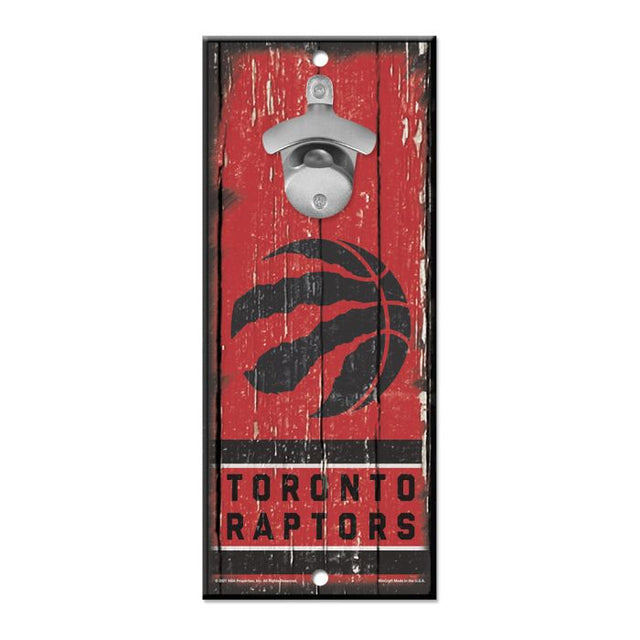 Letrero destapador de botellas de Toronto Raptors de 5 x 11 pulgadas