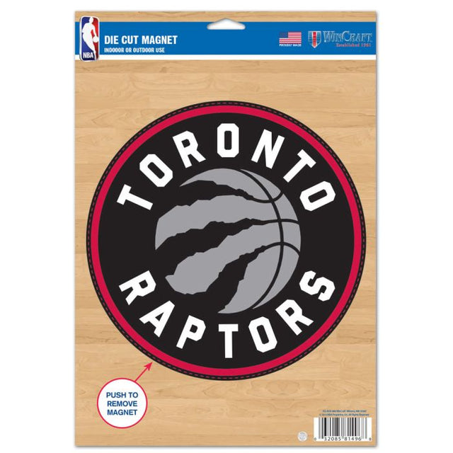 Imán troquelado con el logotipo de los Toronto Raptors, 6,25" x 9"