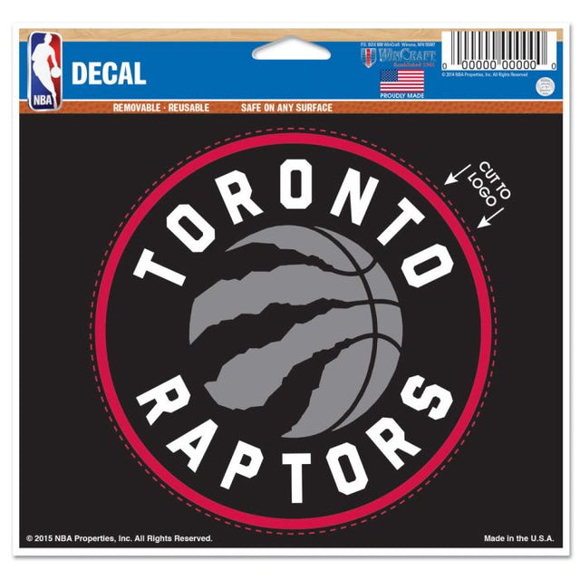 Calcomanía multiusos de los Toronto Raptors: cortada con el logotipo de 5" x 6"