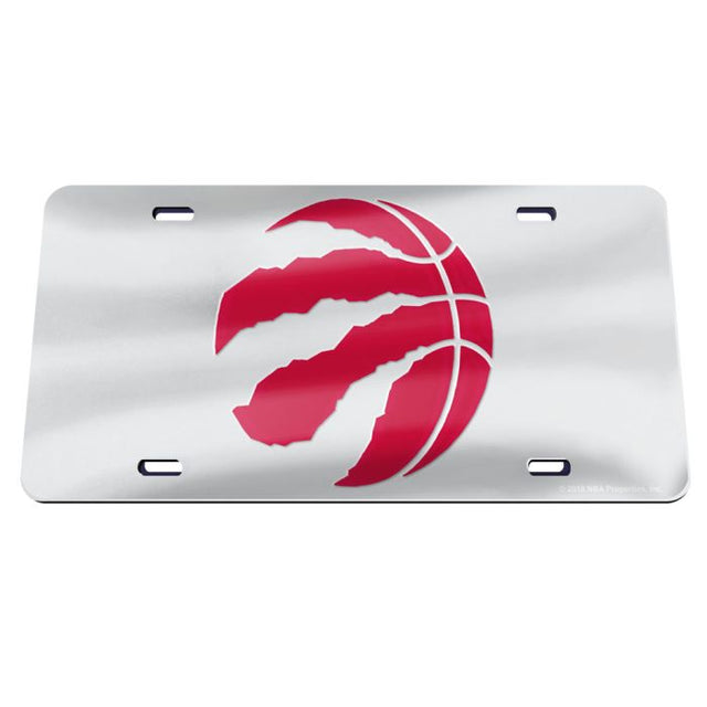 Matrícula acrílica especial color PLATA de los Toronto Raptors