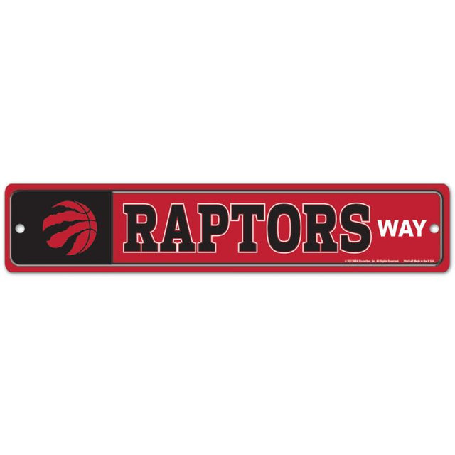 Letrero de calle/zona de los Toronto Raptors de 3,75" x 19"