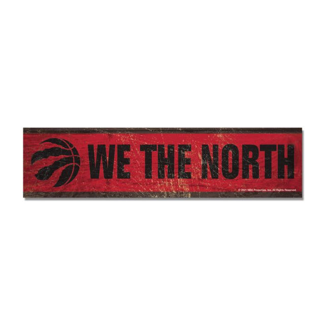 Imán de madera de los Toronto Raptors, 1,5" x 6"