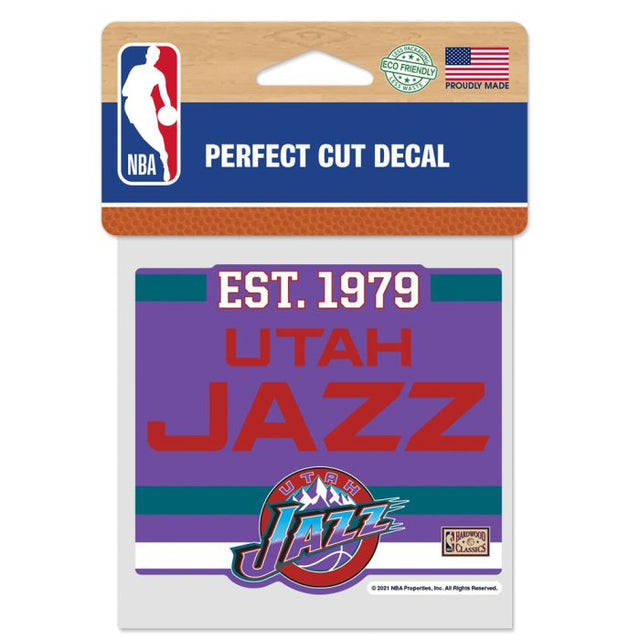 Utah Jazz Perfect Cut Color Decal 4" x 4"