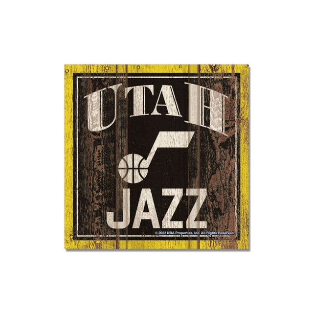 Utah Jazz Wooden Magnet 3" X 3"