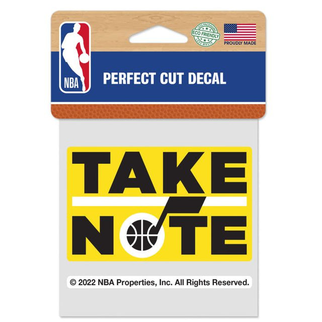 Utah Jazz slogan Perfect Cut Color Decal 4" x 4"