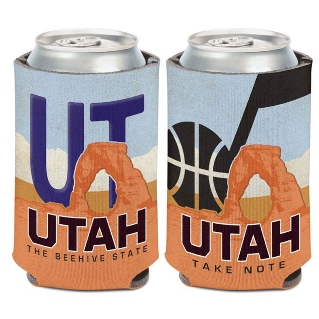 Utah Jazz state plate Can Cooler 12 oz.