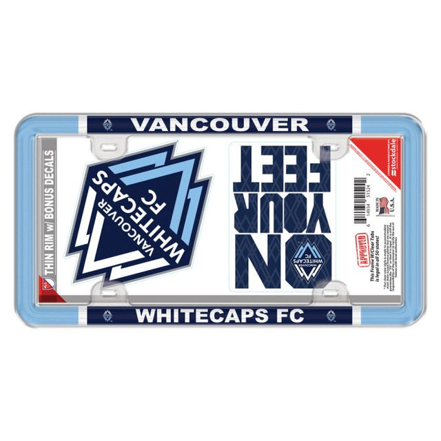 Vancouver Whitecaps FC License Plate Thin Frame - Plastic w/Decal
