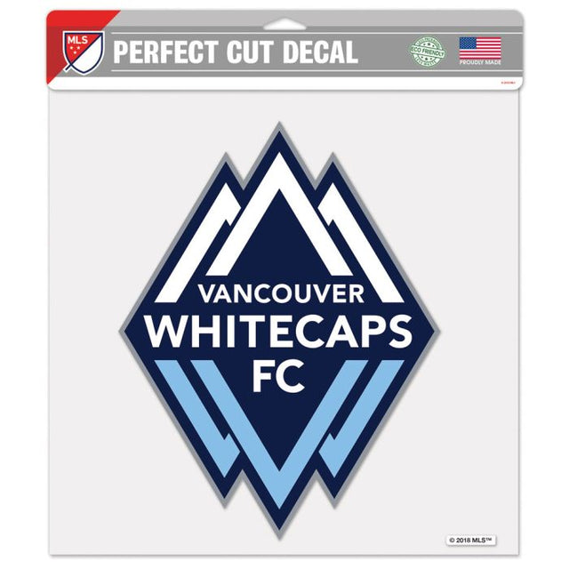 温哥华白帽足球俱乐部 完美切割彩色贴花 12 英寸 x 12 英寸