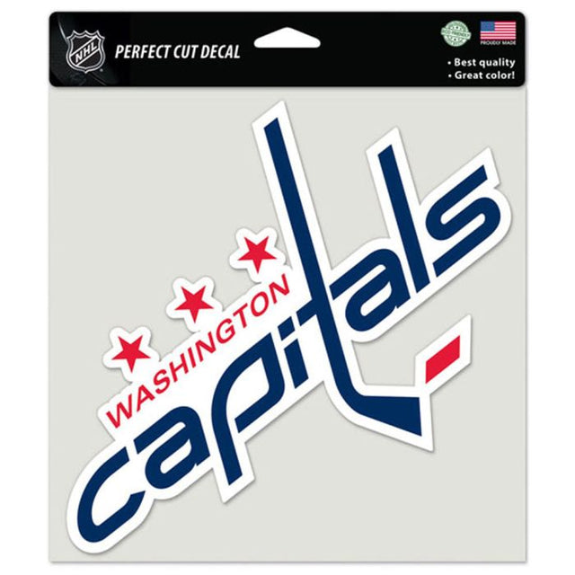 Calcomanía de color de corte perfecto de Washington Capitals de 8" x 8"