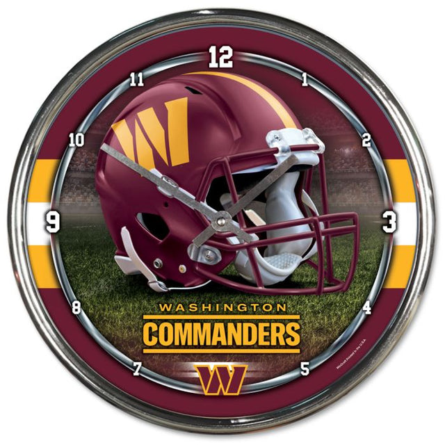 Washington Commanders Chrome Clock