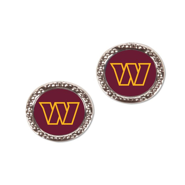 Washington Commanders Earrings Jewelry Carded Round