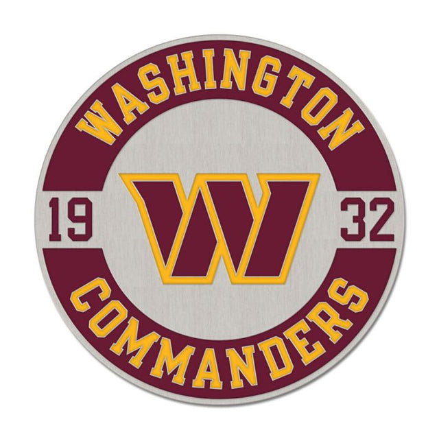 Washington Commanders Established Collector Enamel Pin Jewelry Card