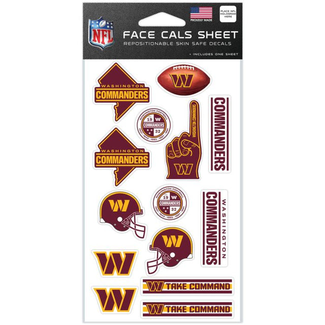 Washington Commanders Face Cals 4" x 7"