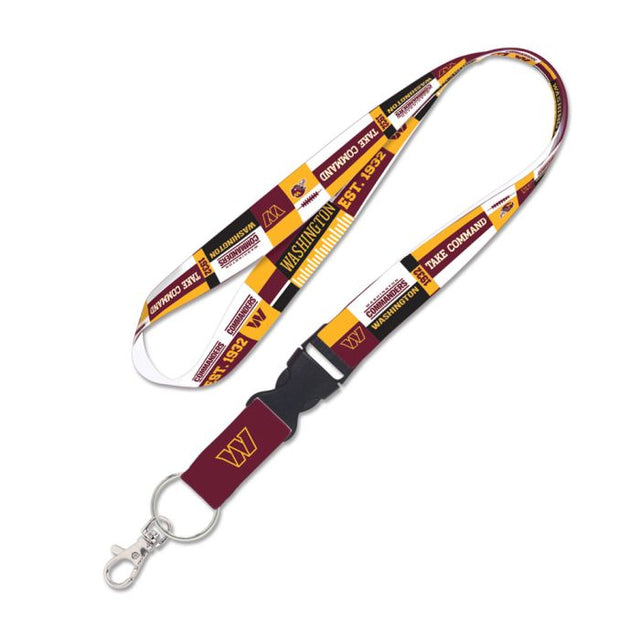 Washington Commanders Lanyard w/detachable buckle 1"