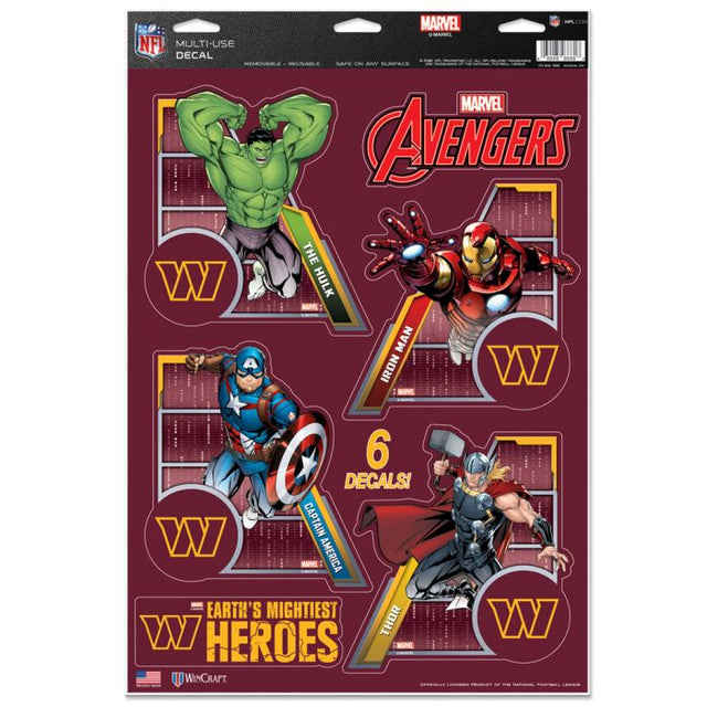 Washington Commanders / Marvel (C) 2022 Marvel Multi-Use Decal 11" x 17"