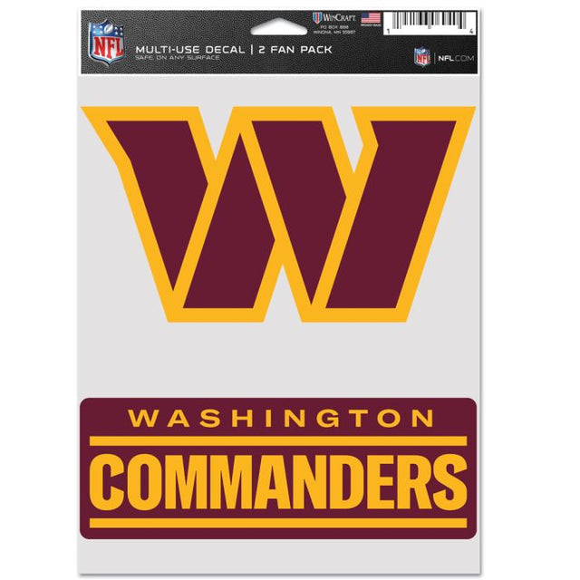 Washington Commanders Multi Use 2 fan pack