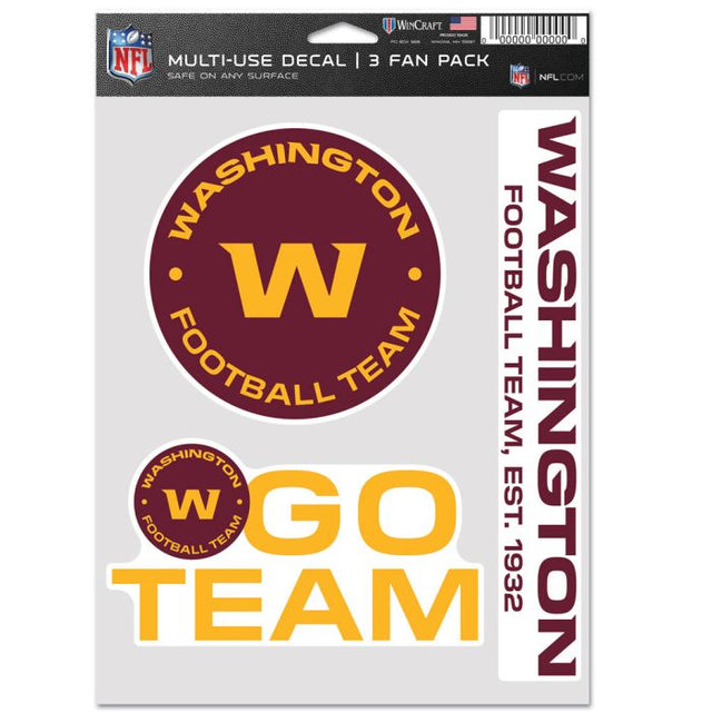 Washington Commanders Multi Use 3 Fan Pack